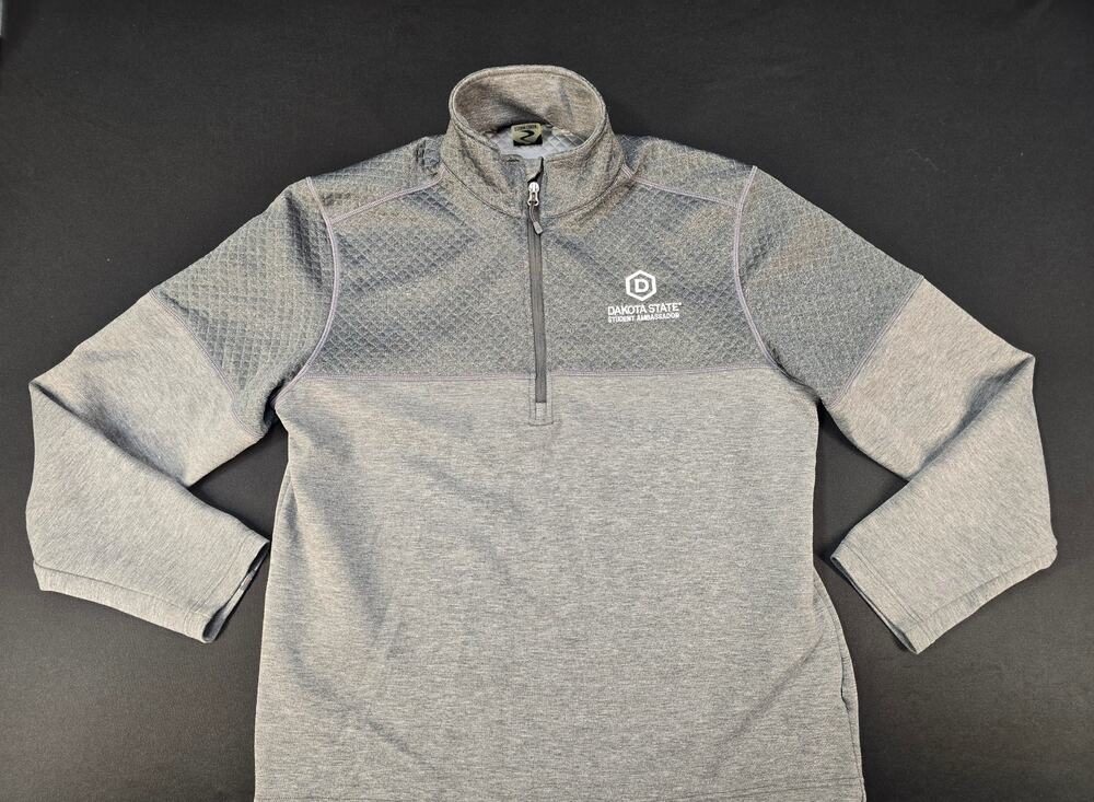 Storm Creek Men's Large 1/4 Zip Pullover Gray Dakota State Student Ambassadors